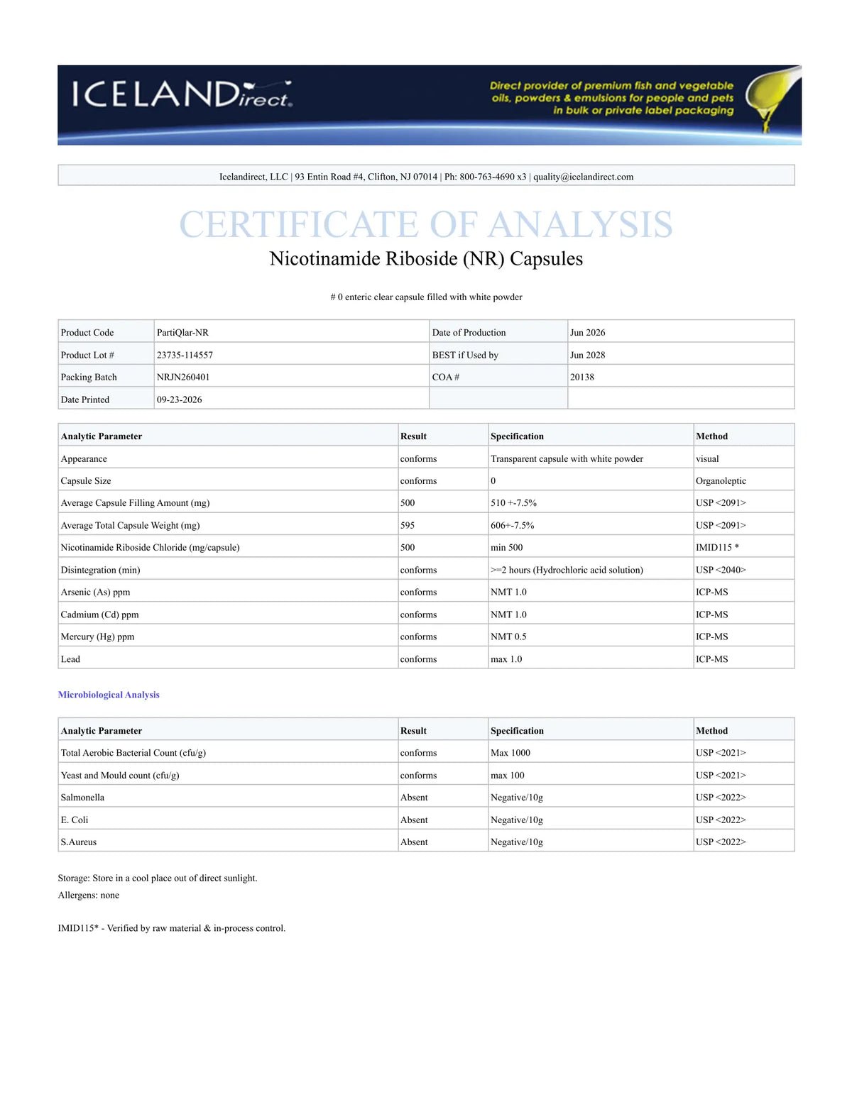 Pure Capsules Nr Supplements