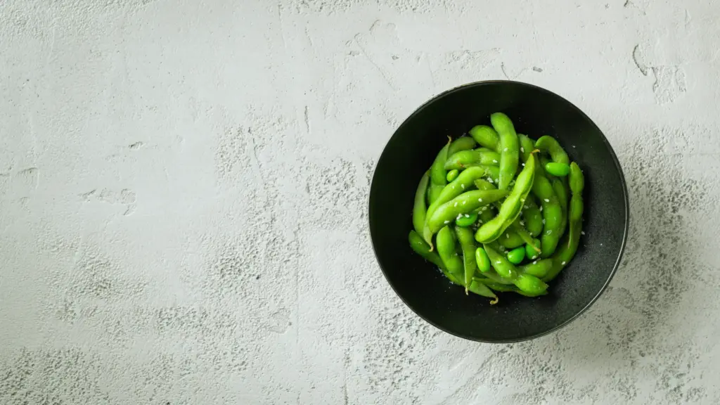 bowl of edamame peas