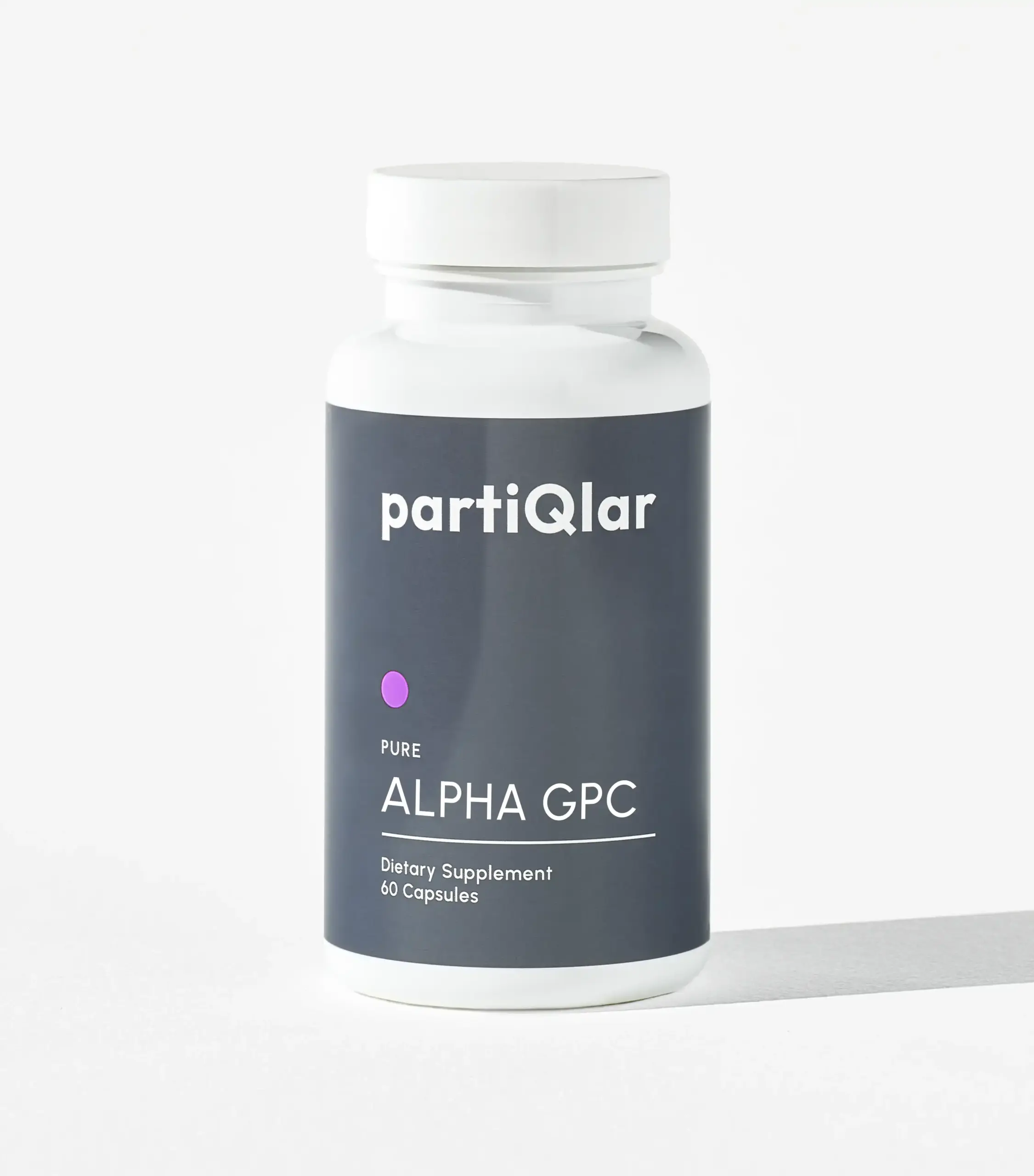 partiQlar Alpha GPC supplement bottle