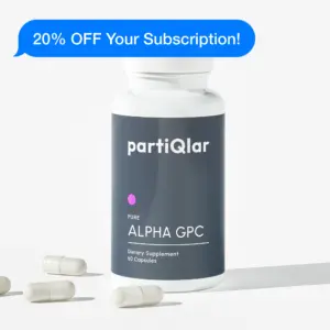 partiQlar Alpha GPC supplement bottle