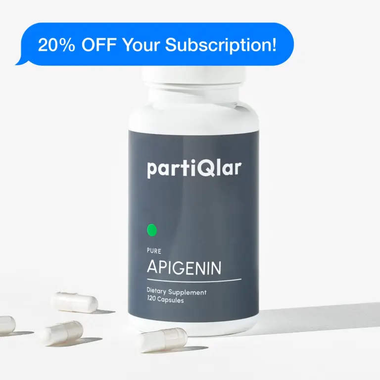 partiQlar apigenin supplement bottle