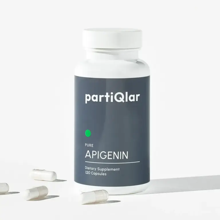 partiQlar apigenin supplement bottle