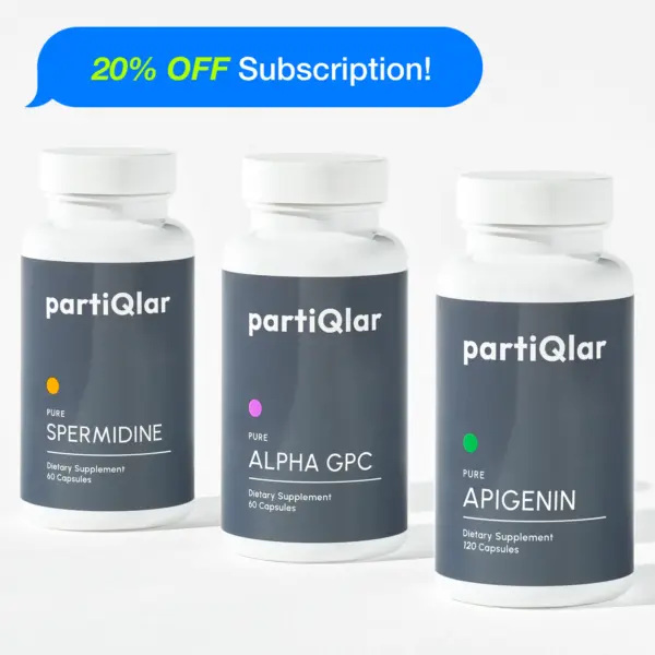 partiqlar Cognitive health bundle with apigenin alpha gpc spermidine