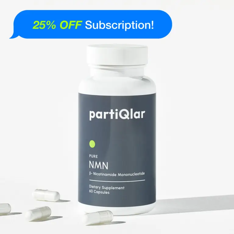 partiQlar NMN supplement bottle