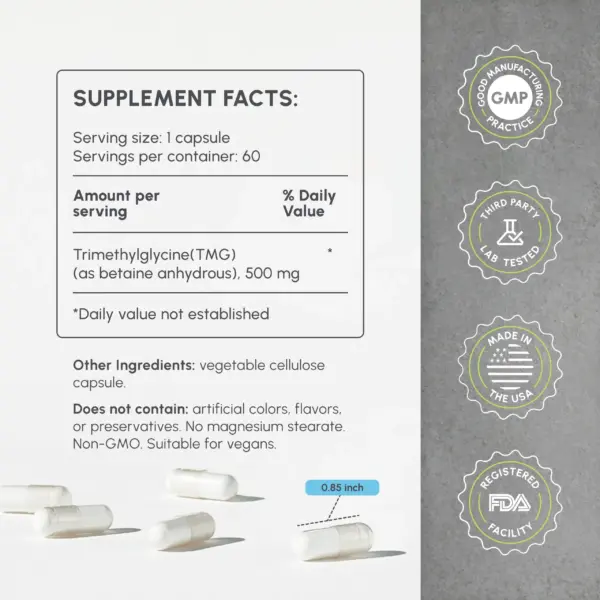 supplement facts partiQlar tmg