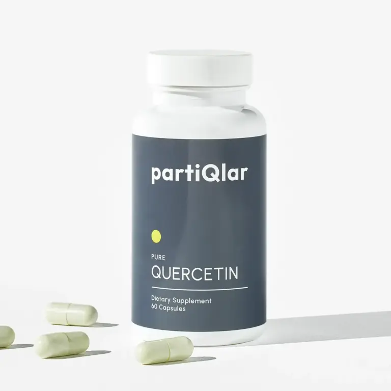 partiQlar quercetin supplement bottle