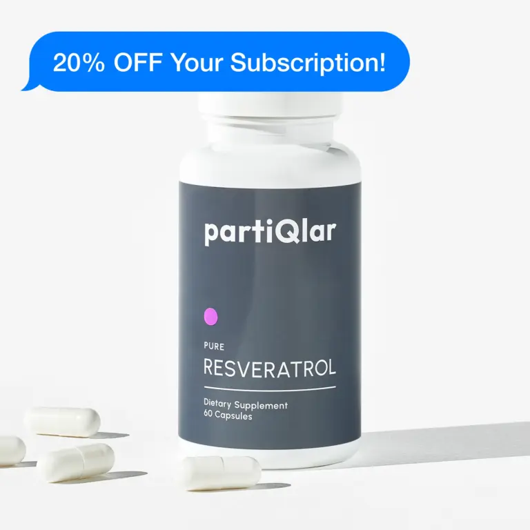 partiQlar resveratrol supplement bottle 