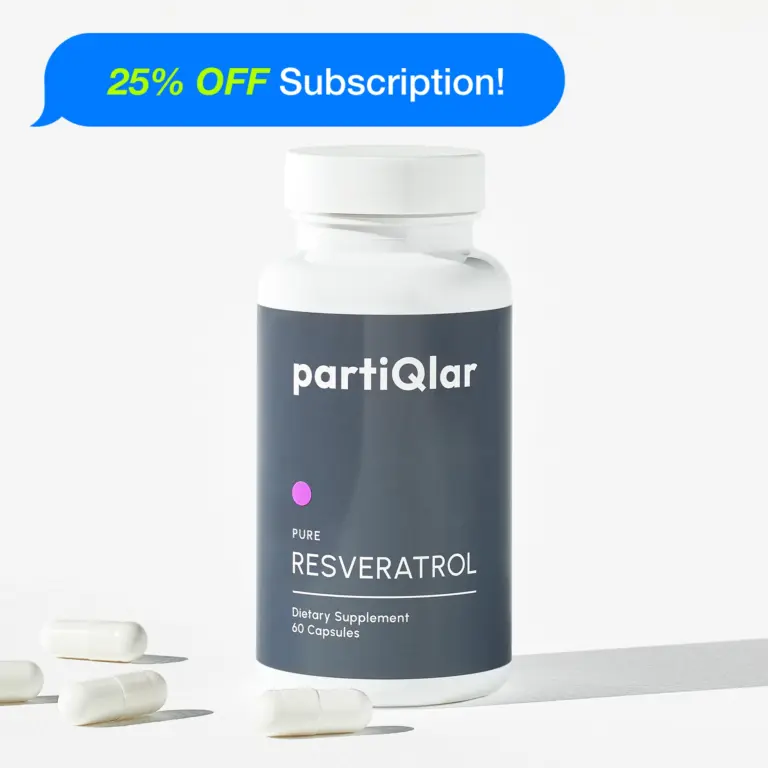 partiQlar resveratrol supplement bottle 