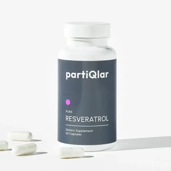 partiQlar resveratrol supplement bottle 