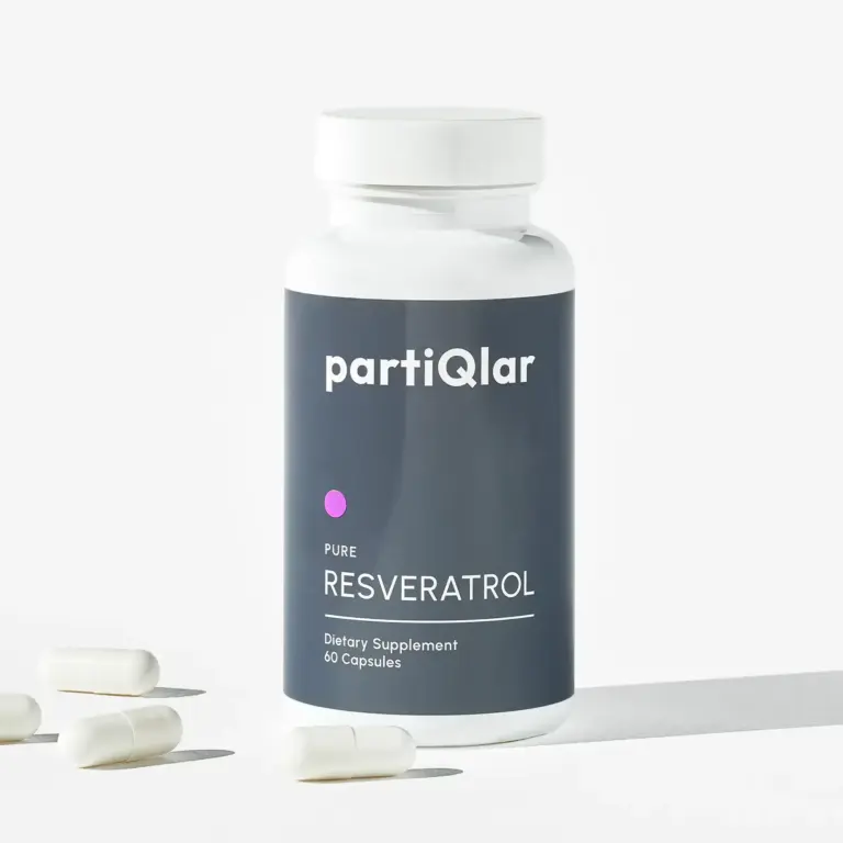 partiQlar resveratrol supplement bottle 