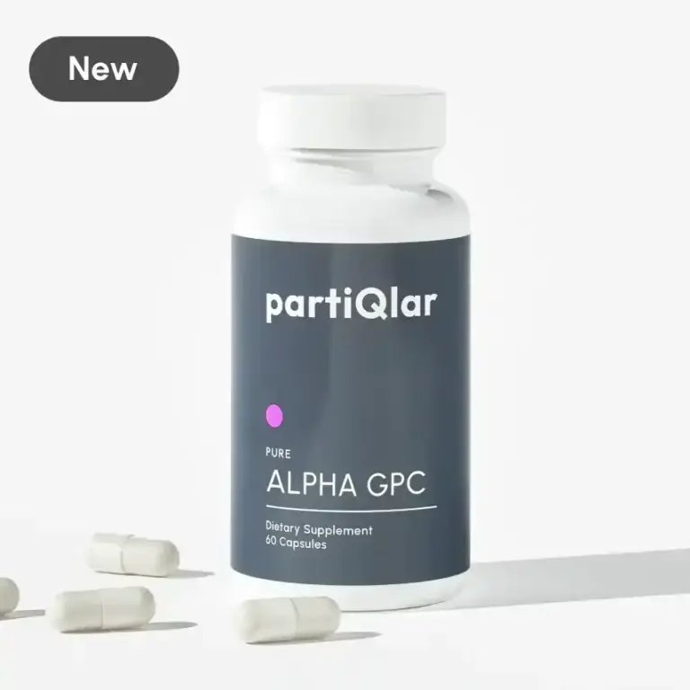 partiQlar Alpha GPC supplement bottle