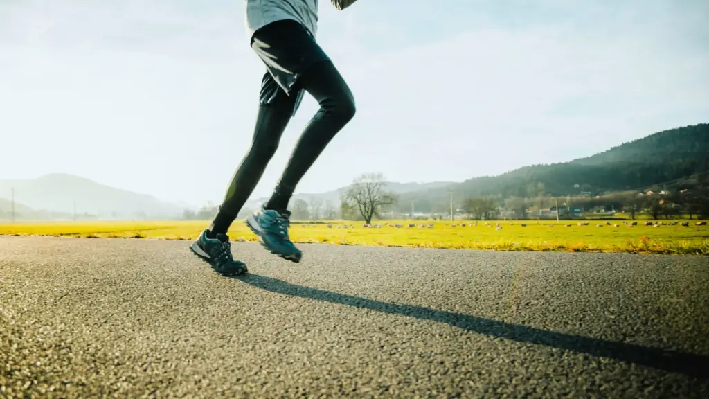 man exercising outside