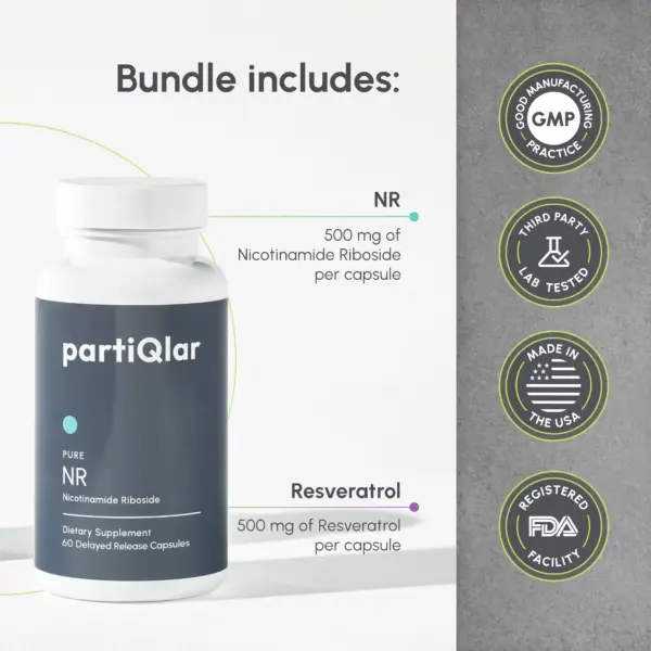 Hero image Resveratrol + NR bundle of partiQlar